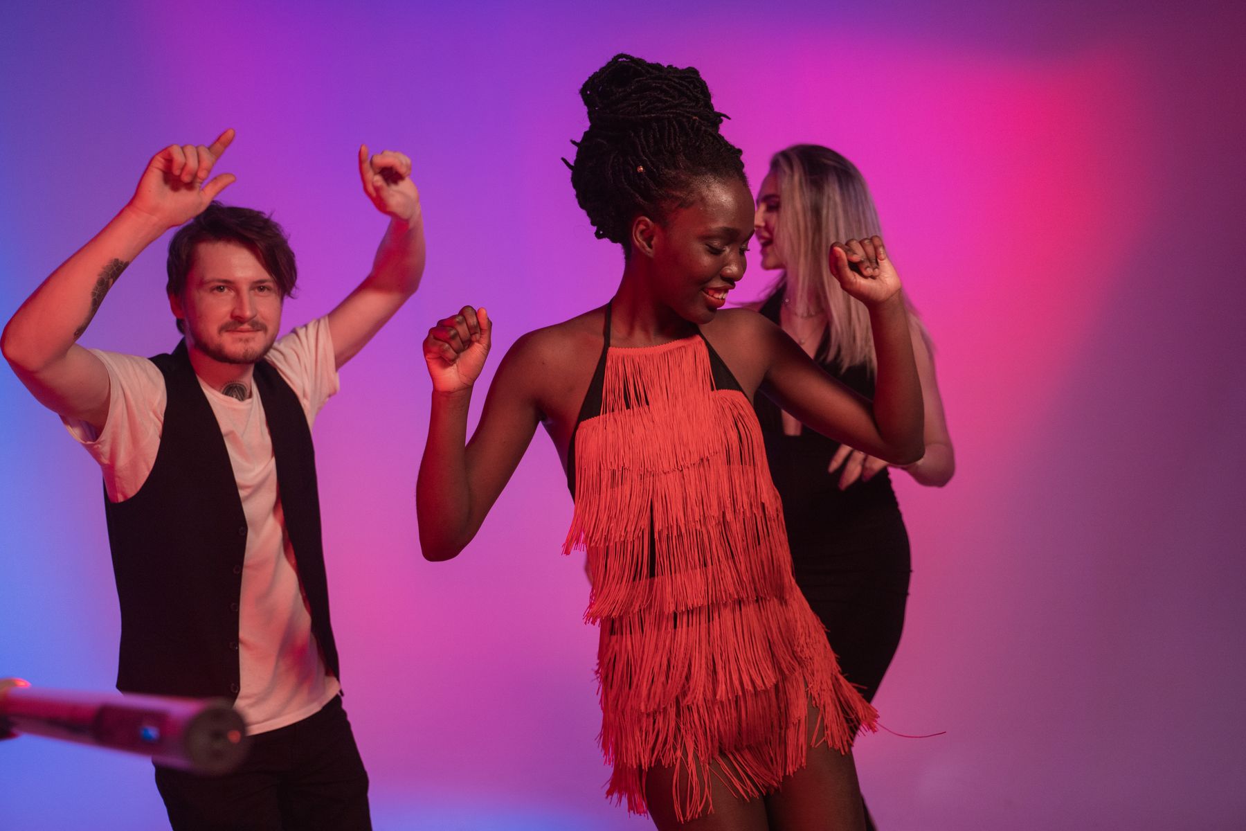 Group dancing nightclub party
